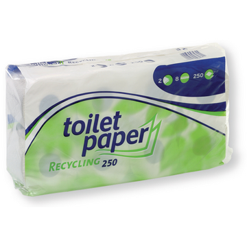 Toalettpapir resirkulert 2-lag 8 ruller